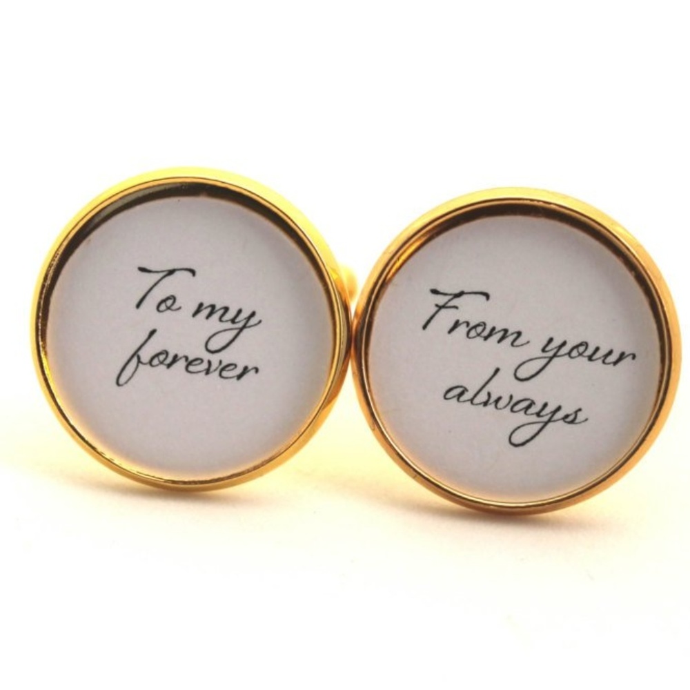 NEW Handmade To My Forever Cufflinks Valentines - Picture 1 of 4